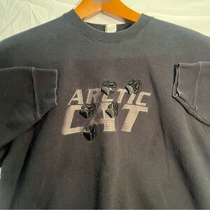 VTG Arctic Cat Snowmobile 90s Men XL Embroidered Crew Neck Sweatshirt Paw print